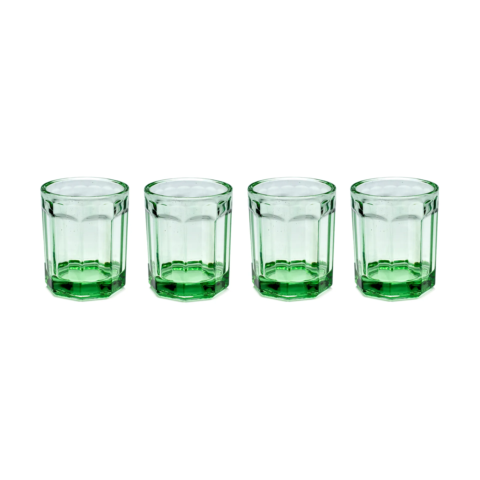 Fish & Fish -juomalasi 22 cl, 4-pakkaus Green,  Serax