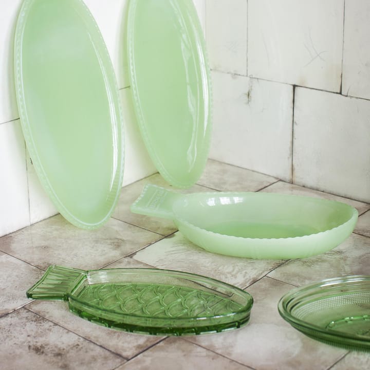 Fish & Fish -tarjoilulautanen 14x26 cm - Jadeite green - Serax