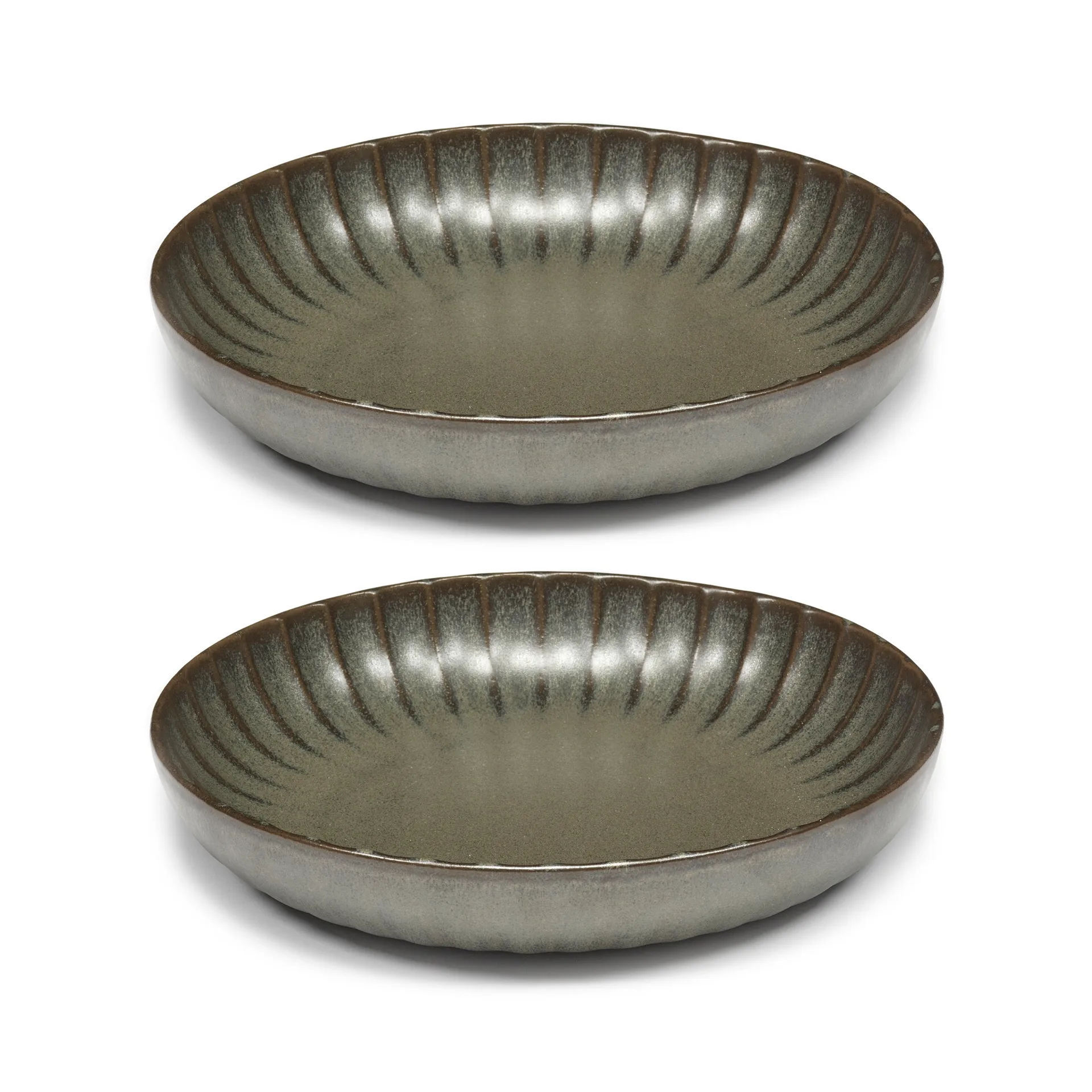 Inku high lautanen L Ø23 cm 2 kpl, Green Serax