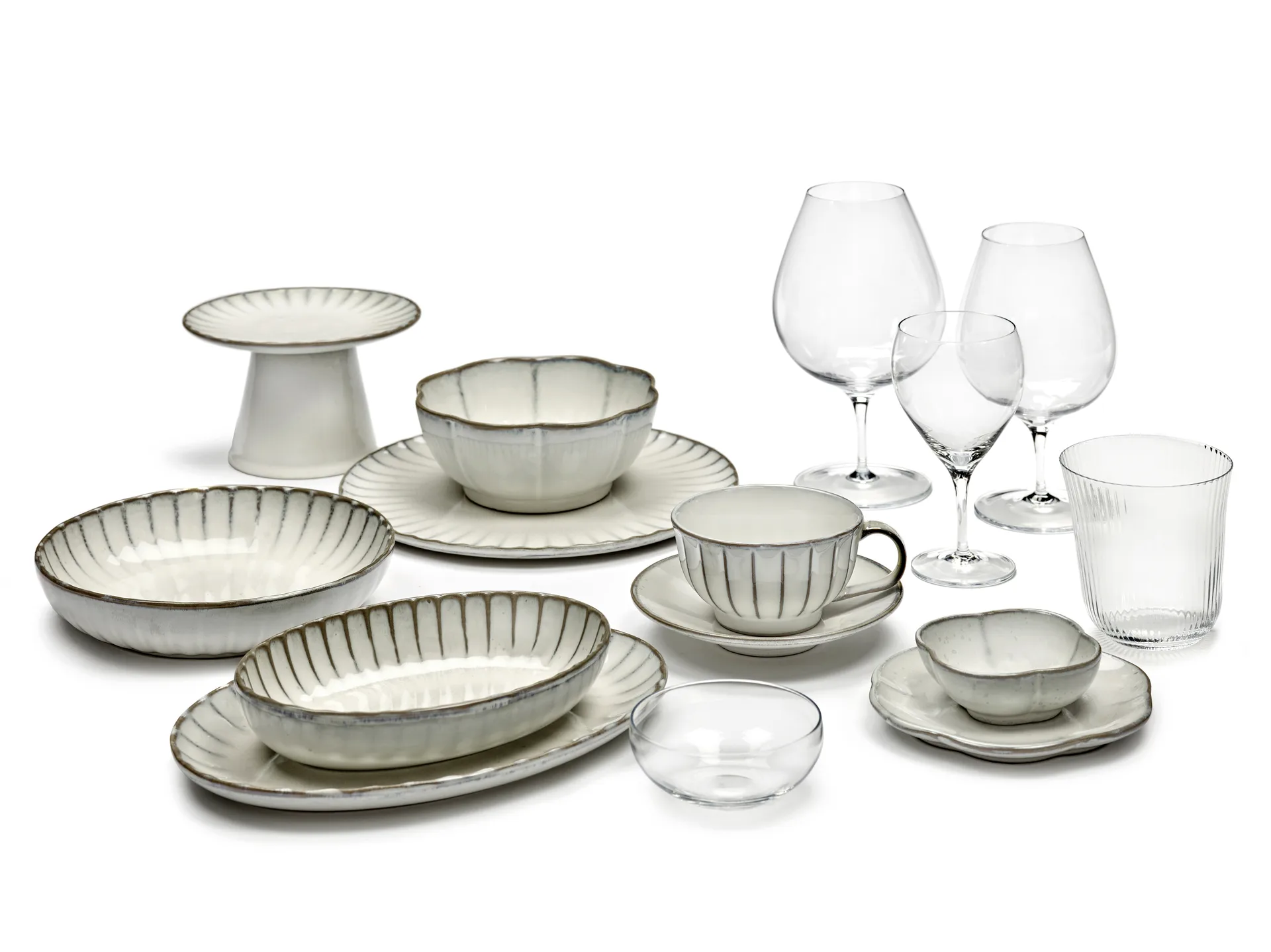 Inku kakkulautanen S Ø 15 cm, White Serax