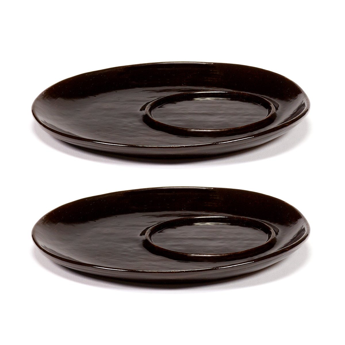 Serax La Mère lautanen kahvikupille 14,5 cm 2 kpl Dark brown