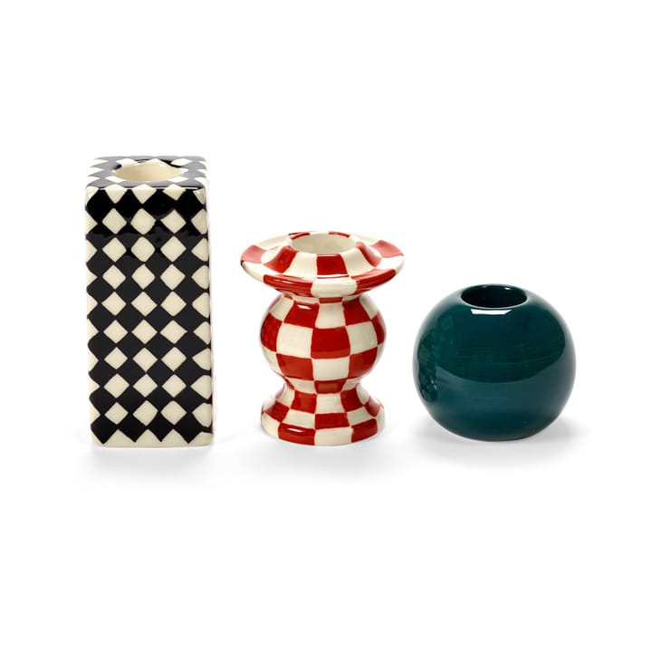 Les Objets Mouleversants N°2 kynttilänjalka, Red-white Serax