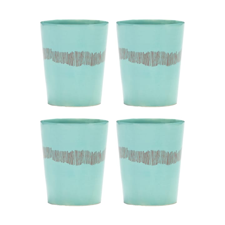 Ottolenghi Feast teekuppi 33 cl 4-pakkaus - Azure stripes-red - Serax