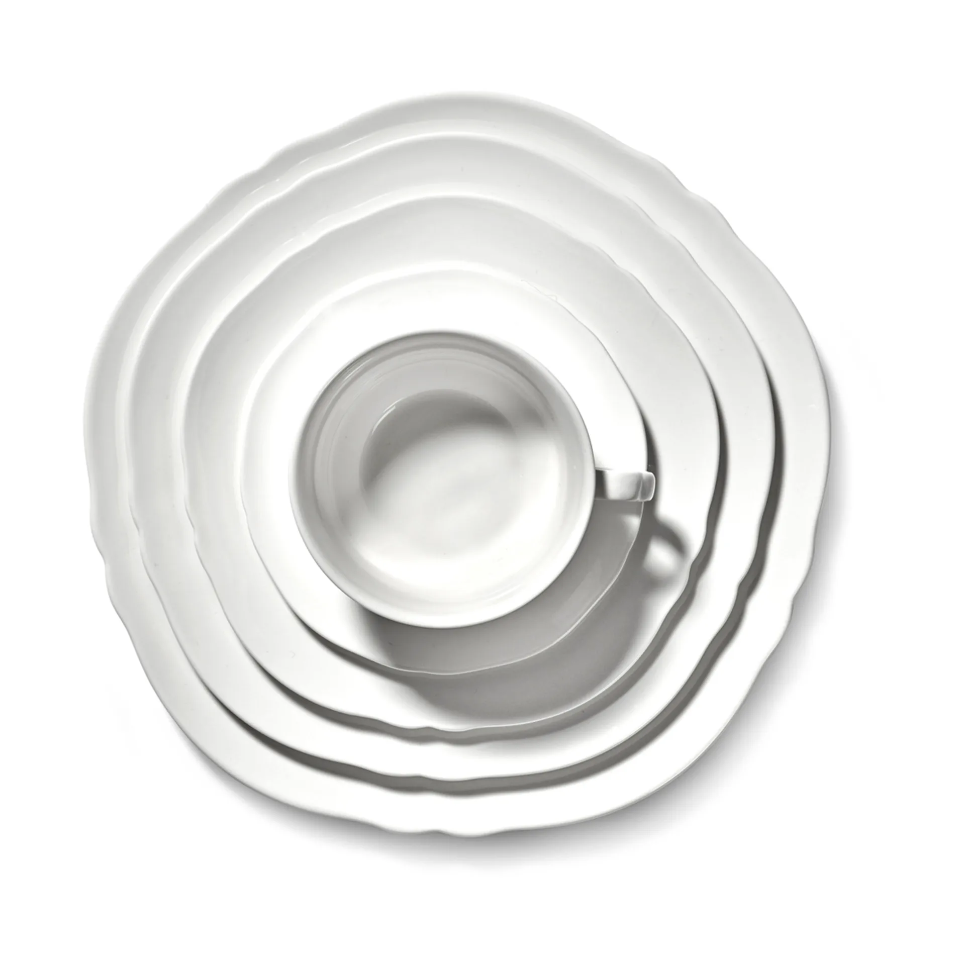 Silhouette kahvikuppi 19 cl. 4 kpl, White Serax