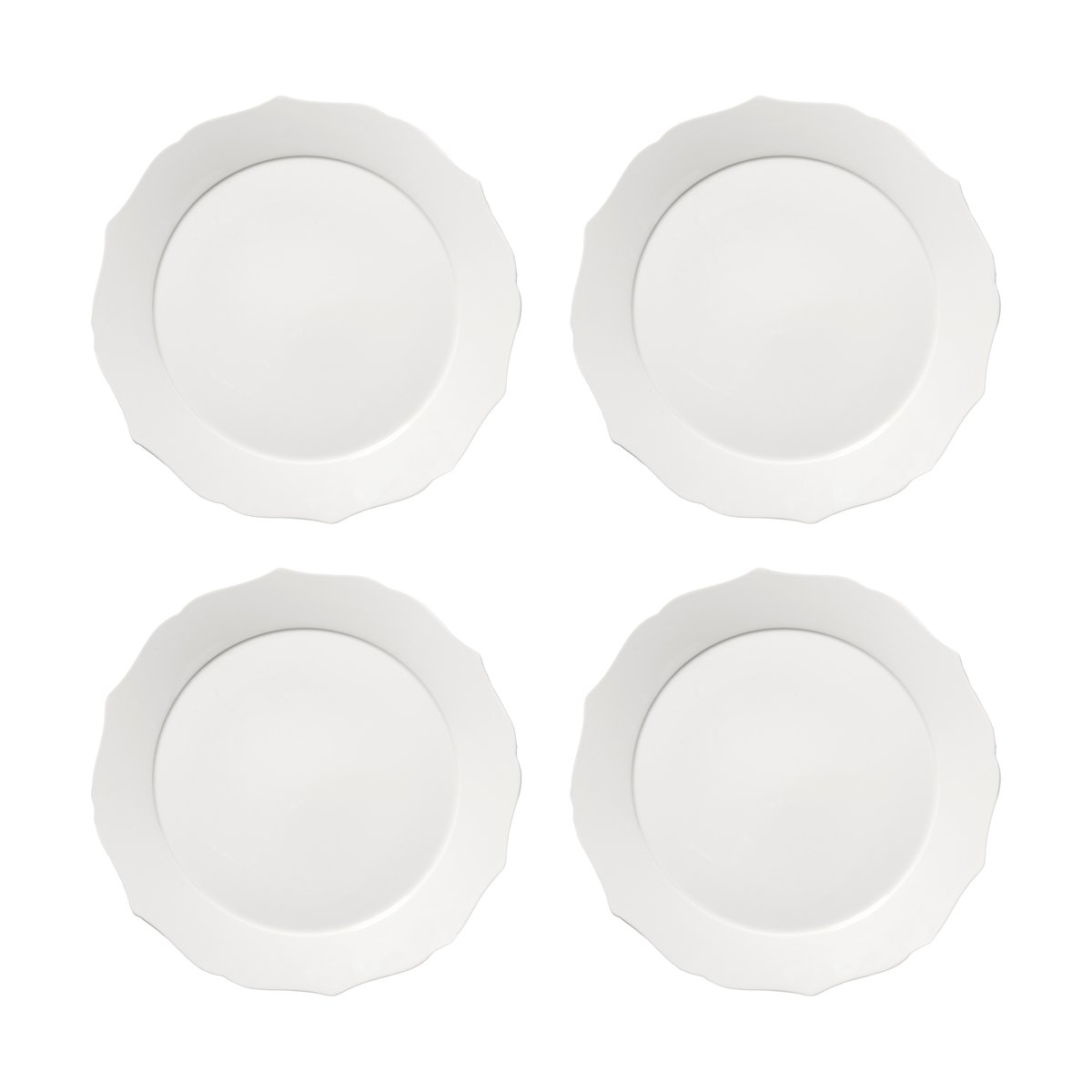 Serax Silhouette lautanen L 26 cm 4 kpl White | Skandinaavinen Sisustus | Ruokalautaset | Valkoinen