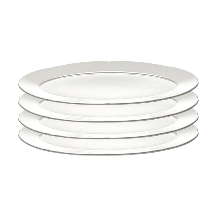 Silhouette ovali lautanen M 15x24,5 cm 4 kpl - White - Serax