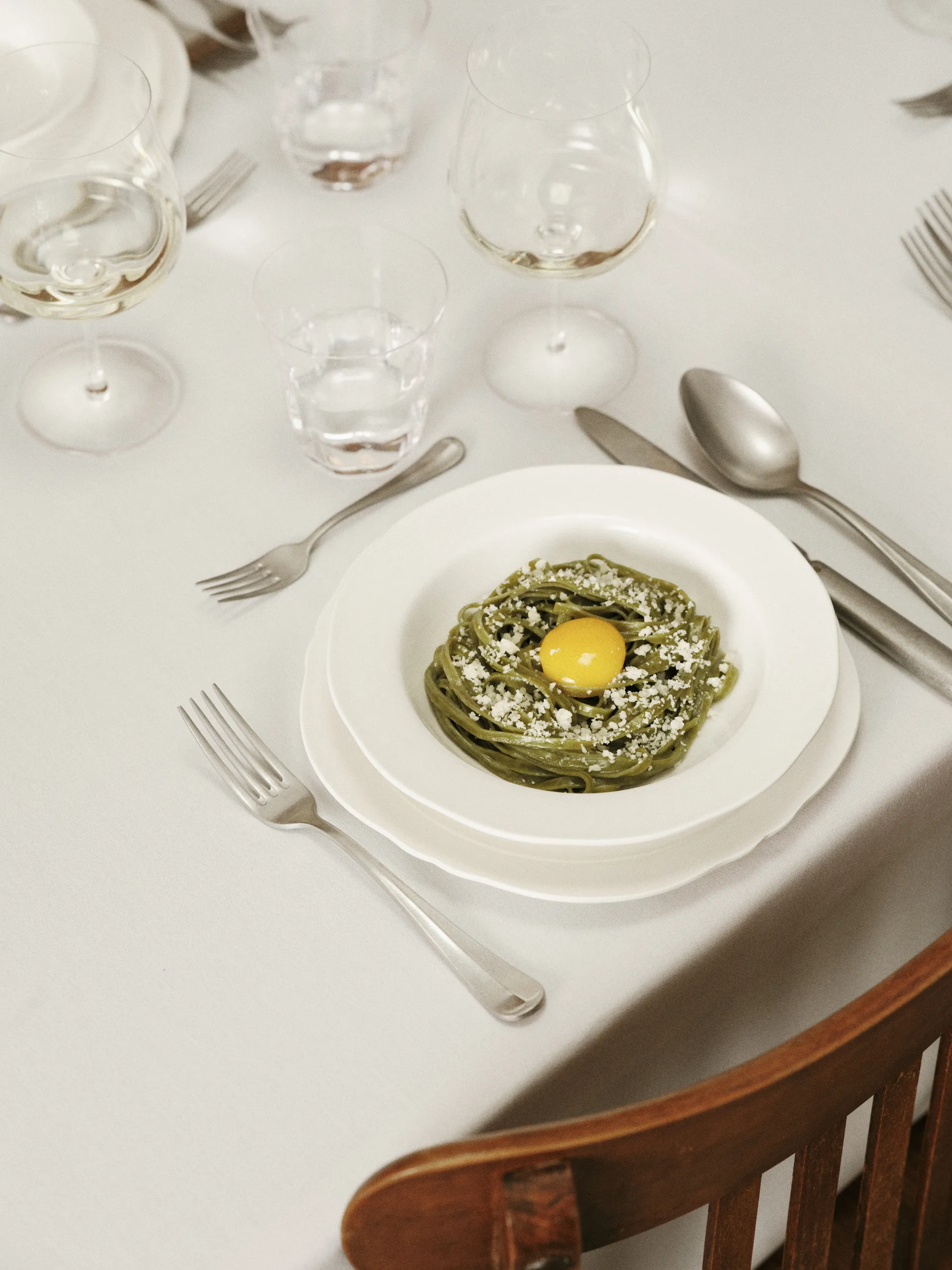 Silhouette pasta lautanen Ø22 cm 4 kpl, White Serax