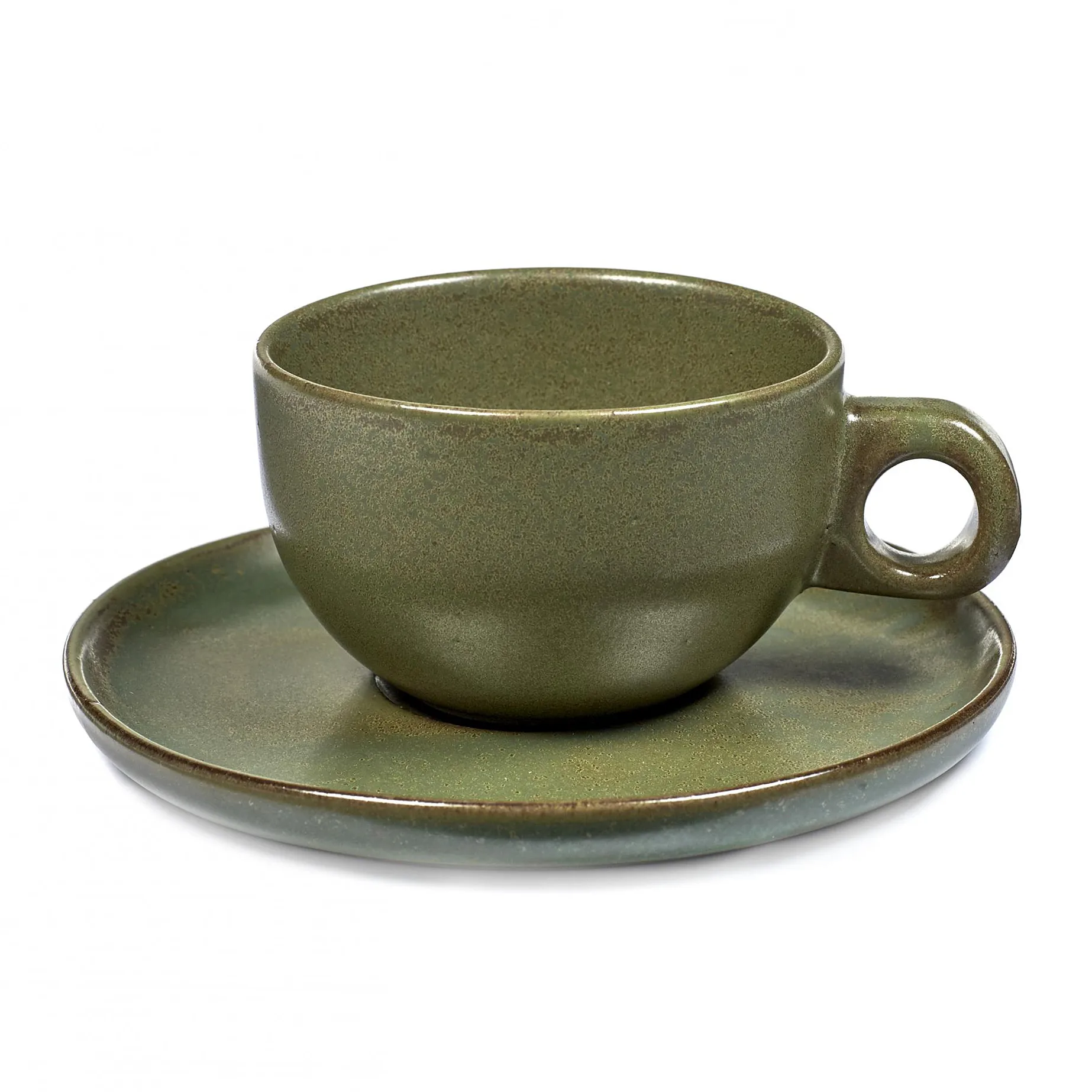 Surface cappuccinokuppi aluslautasella 23 cl, Camogreen Serax