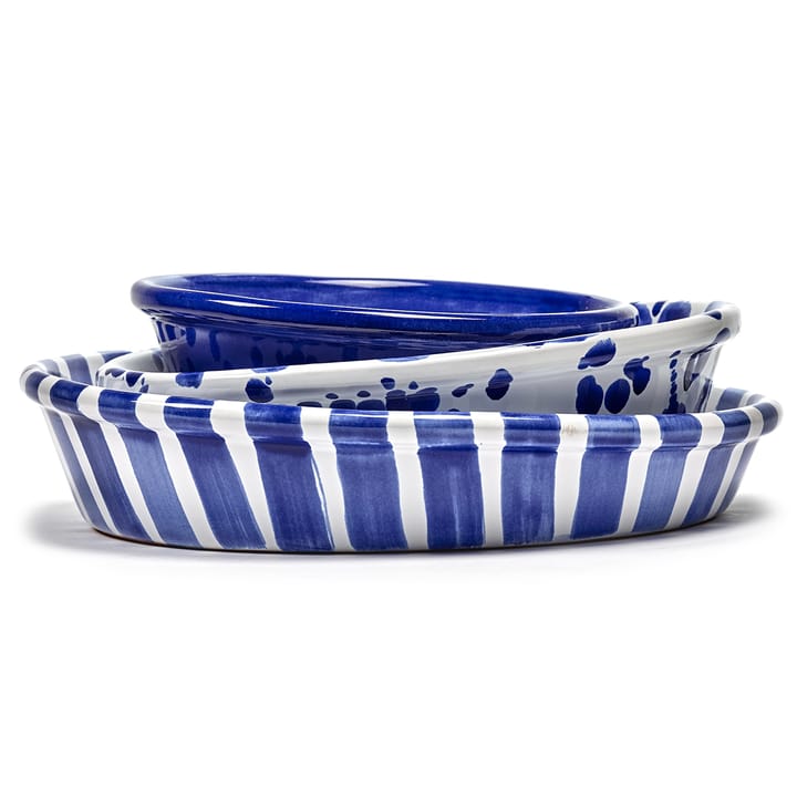 Table Nomade -salaattikulho L, Valkoinen-sininen Serax