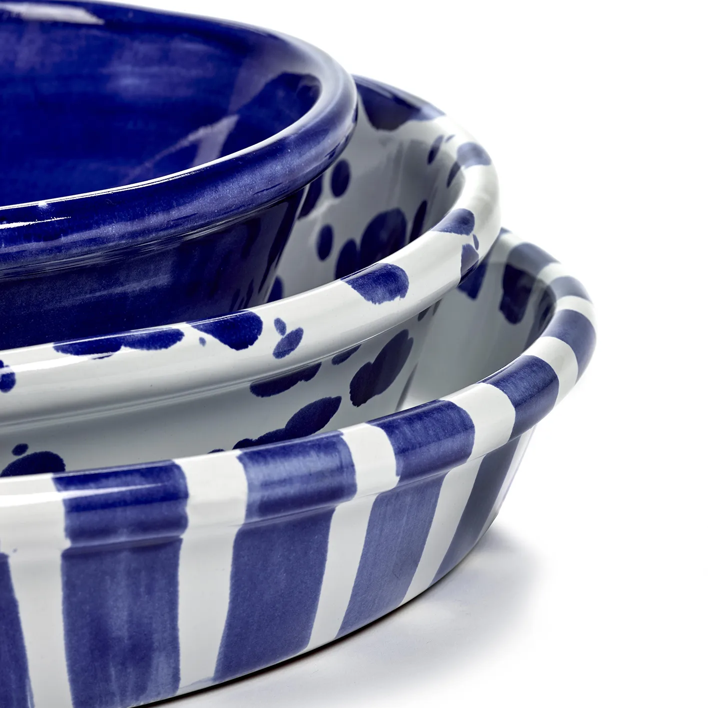 Table Nomade -salaattikulho M, Valkoinen-sininen Serax