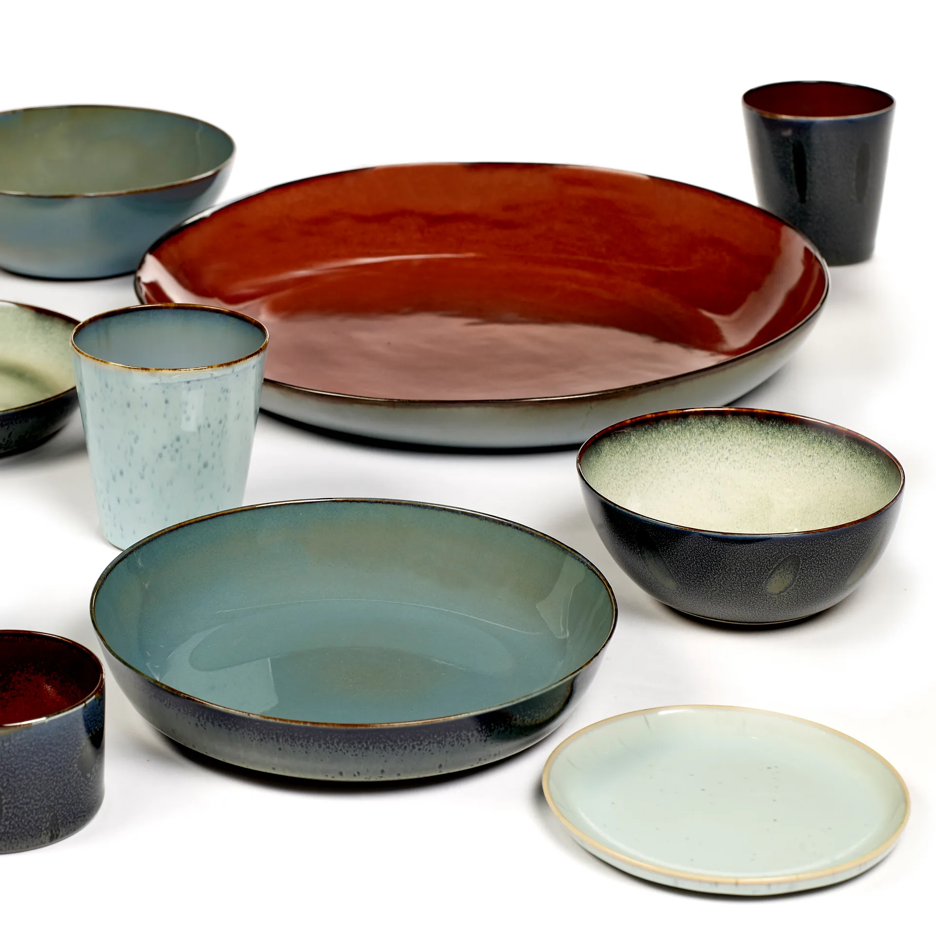 Terres de Rêves -tarjoilulautanen 35,5 cm, Rust-smokey blue Serax