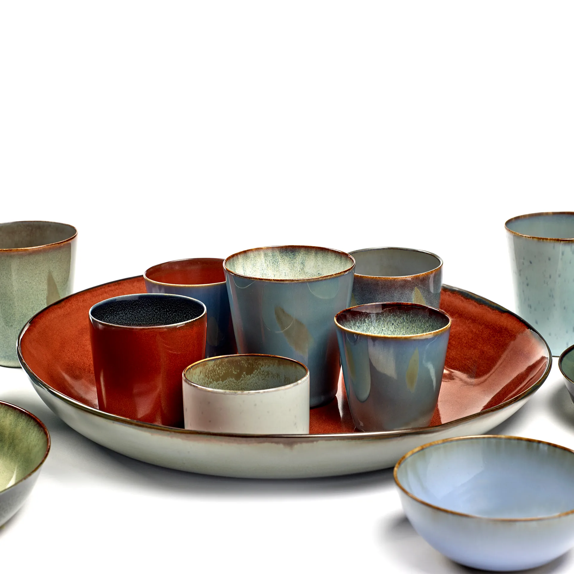 Terres de Rêves -tarjoilulautanen 35,5 cm, Rust-smokey blue Serax