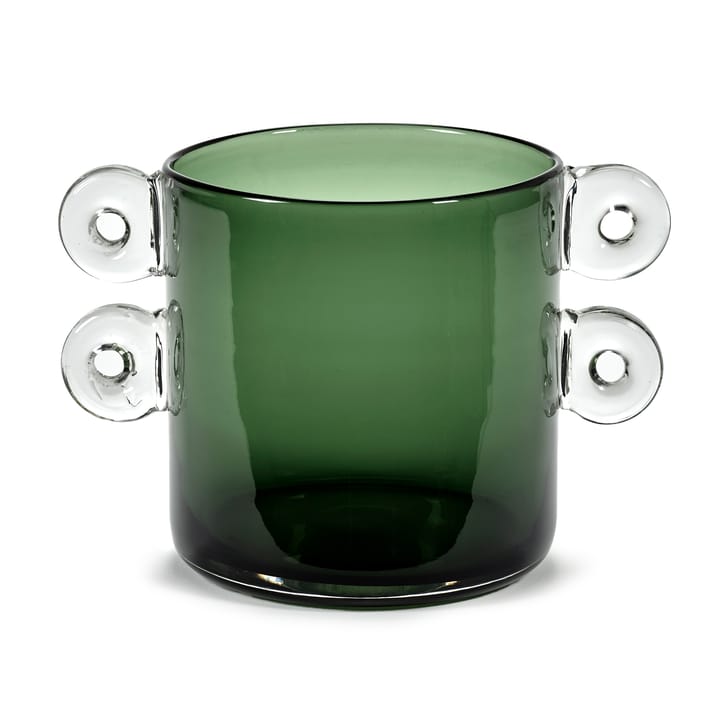 Wind & Fire -maljakko kahvalla 18 cm - Dark green - Serax