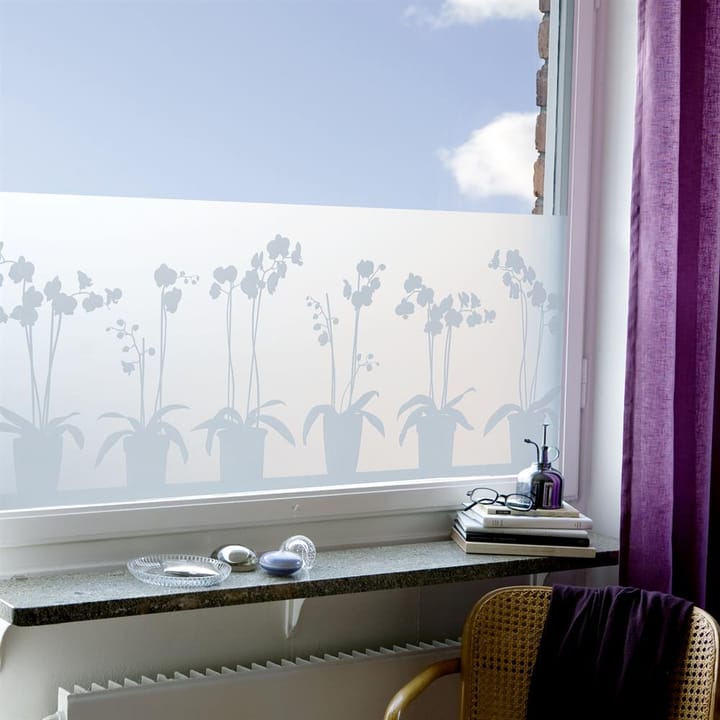 Orkidé ikkunakalvo - 34x98 cm - Siluett Frost