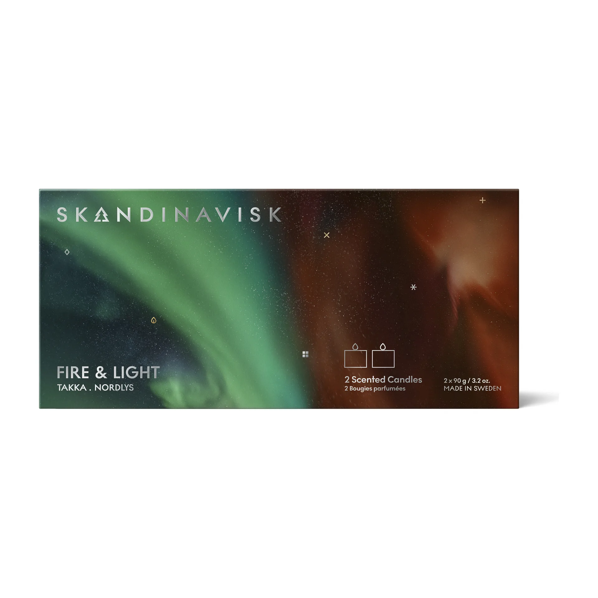 Fire & Light Mini -kynttilä lahjasetti 2 osaa, 2 x 90 g Skandinavisk