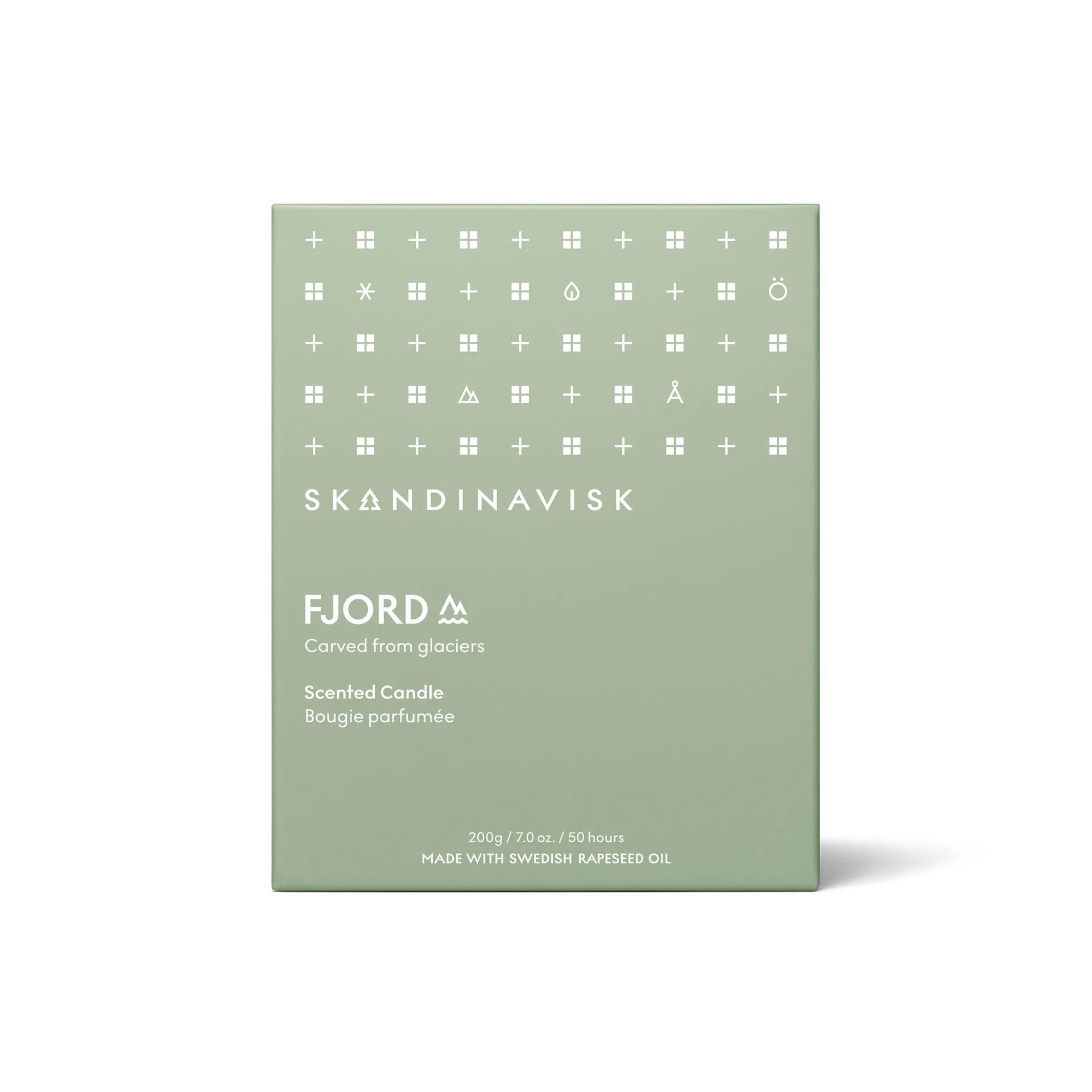 Fjord tuoksukynttilä kannella, 200 g Skandinavisk
