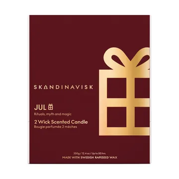 Jul Gold Symbol tuoksukynttilä - 350 g, 2 sydäntä - Skandinavisk