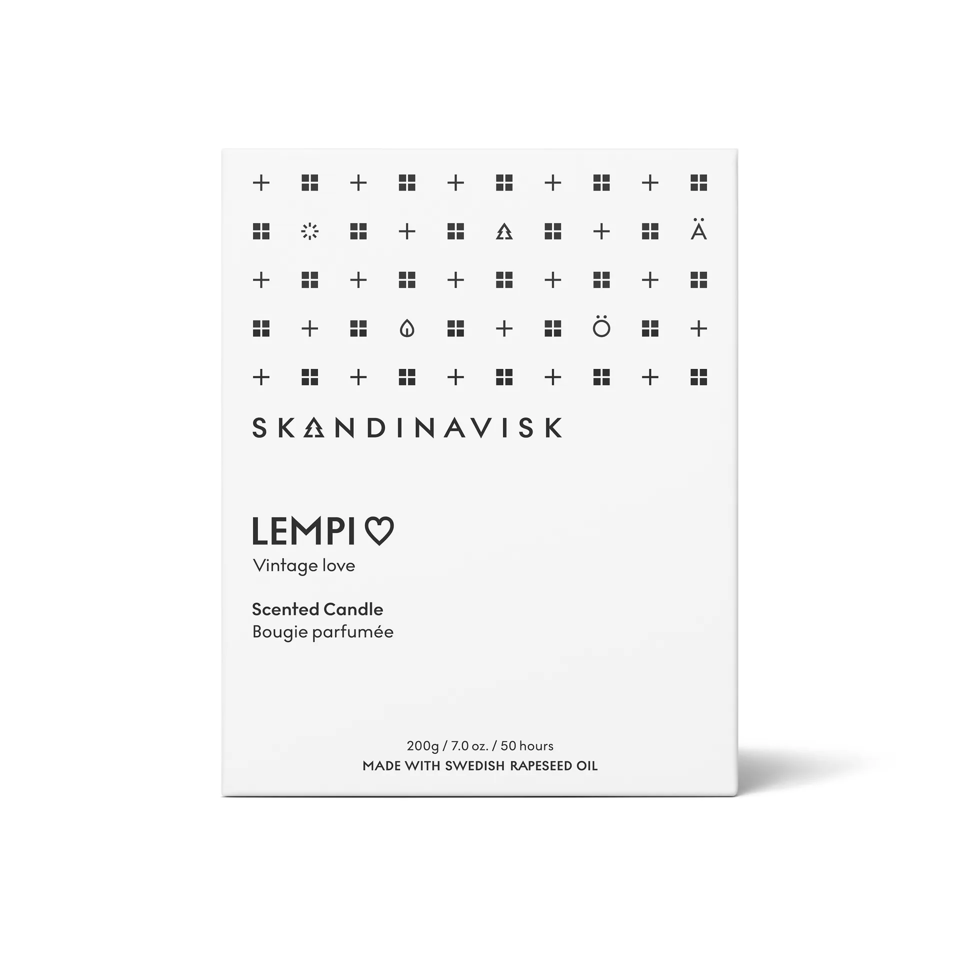Lempi tuoksukynttilä kannella, 200 g Skandinavisk