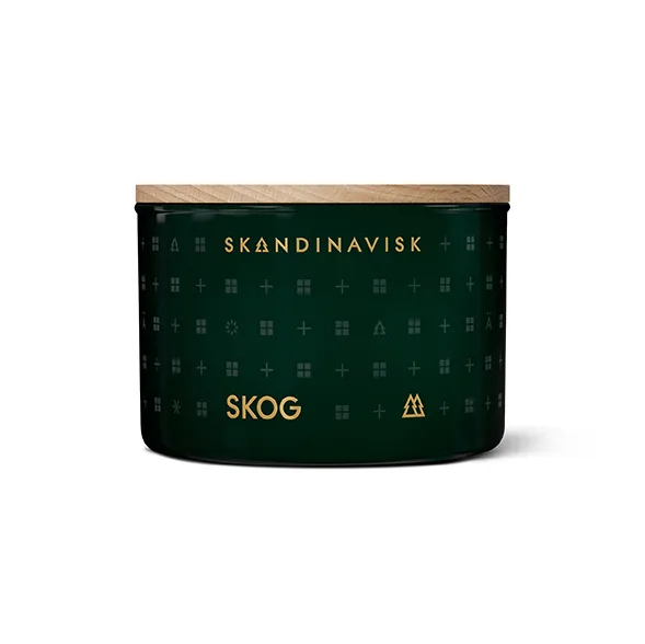 Skog tuoksukynttilä kannella, 90 g Skandinavisk