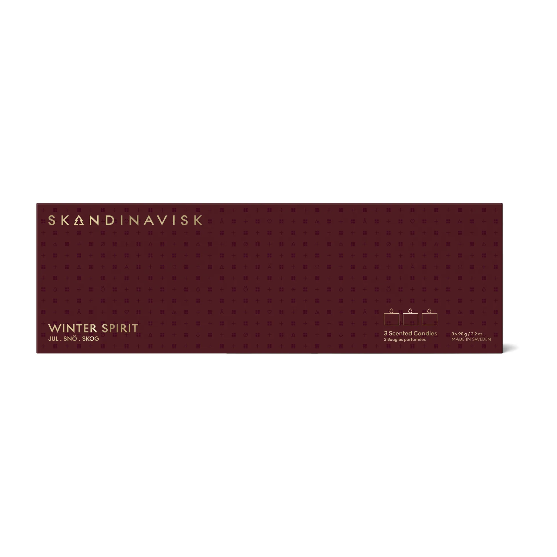 Winter Spirit Mini -kynttilä lahjasetti 3 osaa, 3 x 90 g Skandinavisk