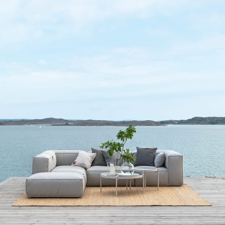 Asker moduulisohva, Sunbrella Sling taupe beige, jalkarahi Skargaarden