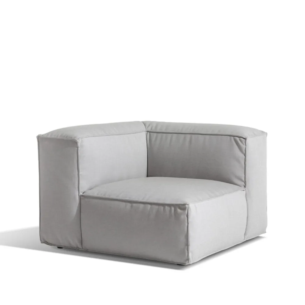 Asker sohvamoduuli, Sunbrella sling light grey, kulmaosa Skargaarden