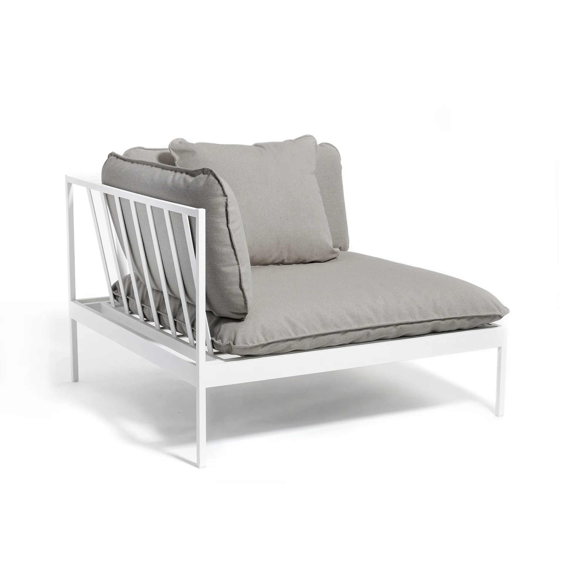 Bönan kulmamoduuli vaaleanharmaa alumiini-beige pellava,  Skargaarden