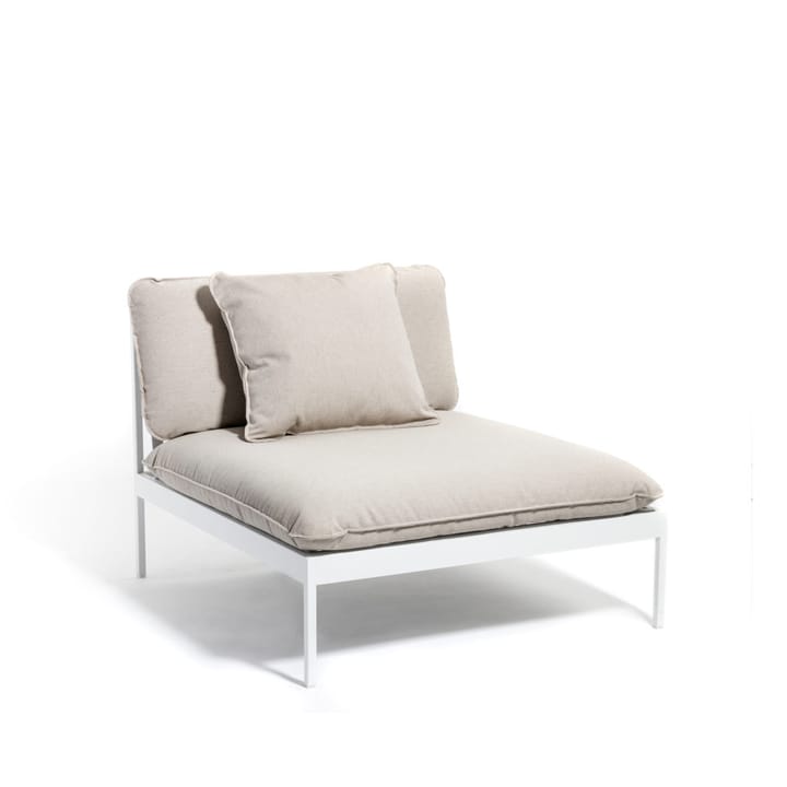 Bönan moduulisohva - Sunbrella Ashe light grey, 1-istuttava, vaaleanharmaa alumiinirunko - Skargaarden