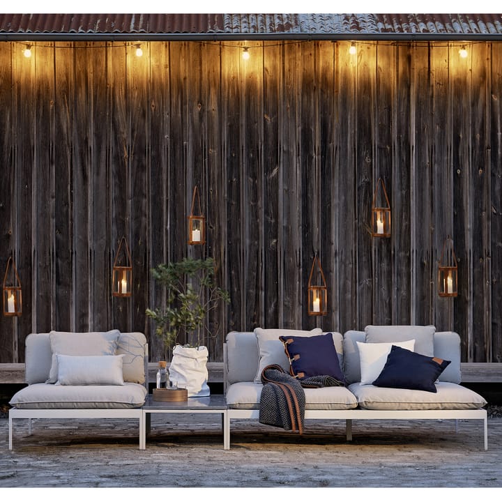 Bönan moduulisohva, Sunbrella Sling light grey, kulmaosa, vaaleanharmaa alumiinikehys Skargaarden