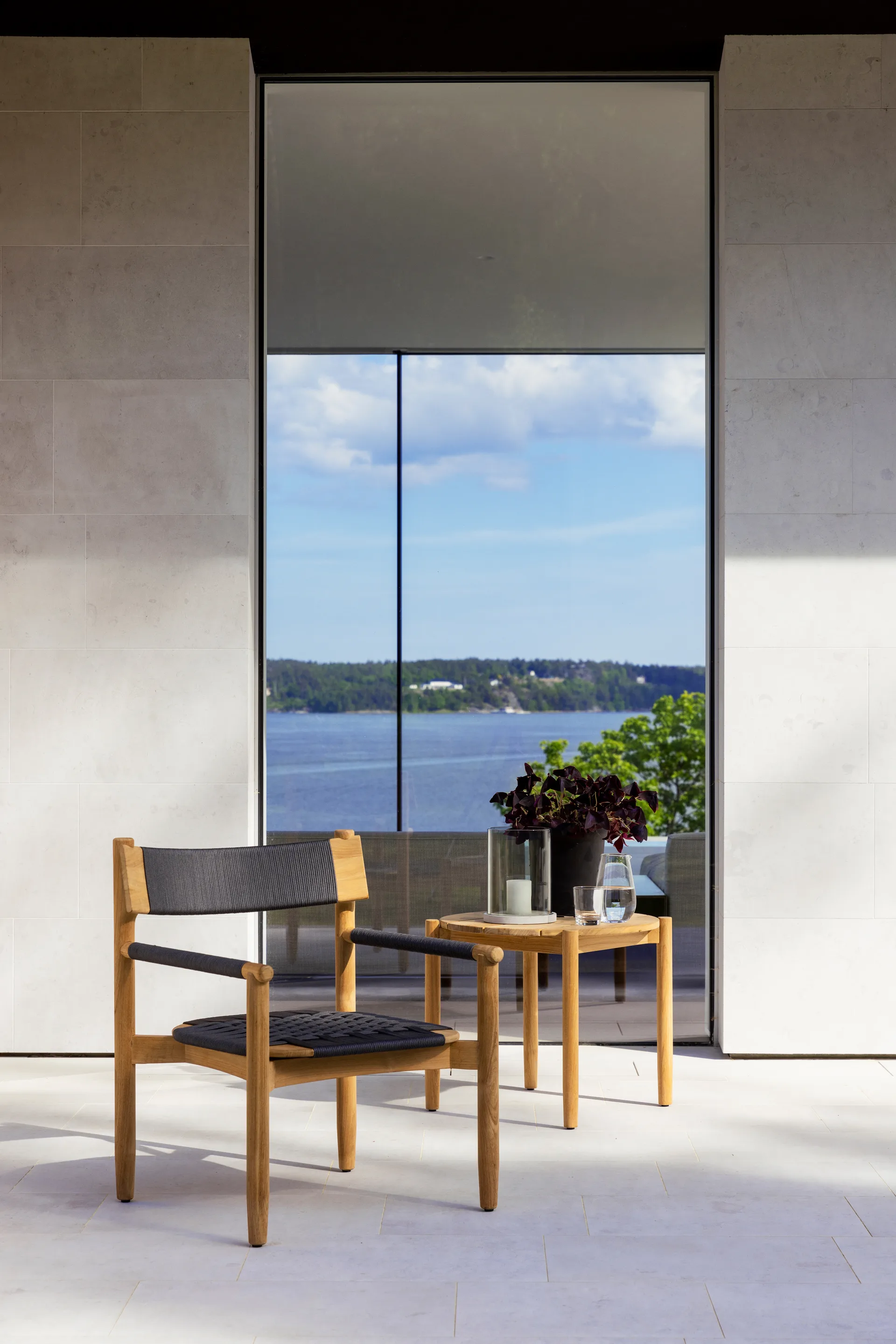 Koster loungepöytä iso Ø58 cm, Tiikki Skargaarden