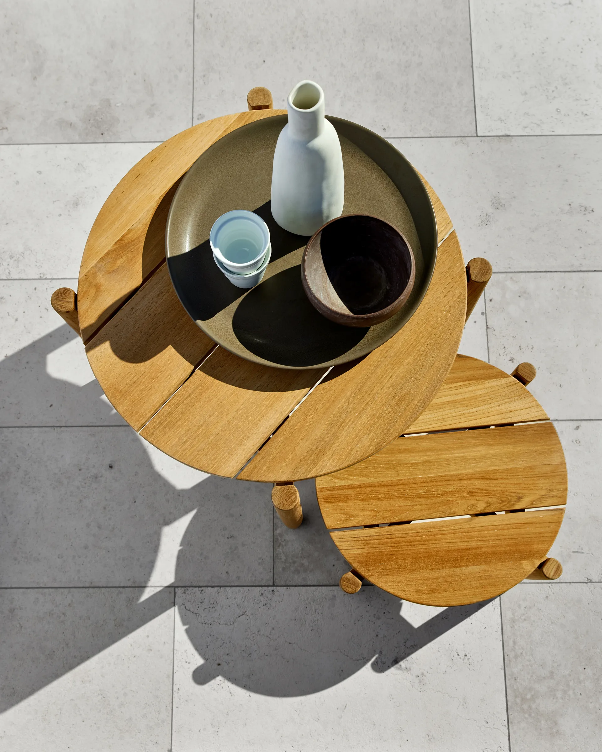 Koster loungepöytä pieni Ø42 cm, Tiikki Skargaarden