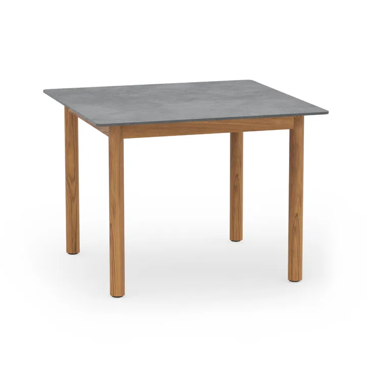 Koster ruokapöytä 98x95x74 cm komposiittilevy ja tiikki - Skargaarden