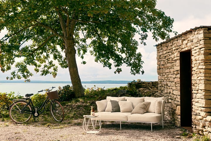 Saltö sohva, Sunbrella silver grey, charcoal grey alumiinirunko Skargaarden