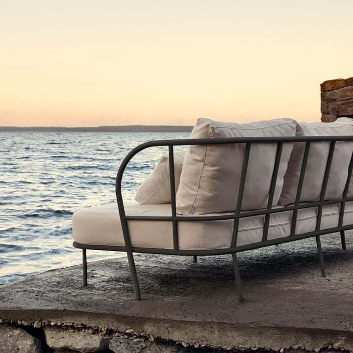 Saltö sohva, Sunbrella silver grey, charcoal grey alumiinirunko Skargaarden