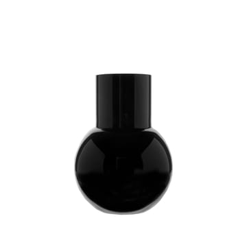 Pallo maljakko - Musta 20 cm - Skrufs Glasbruk