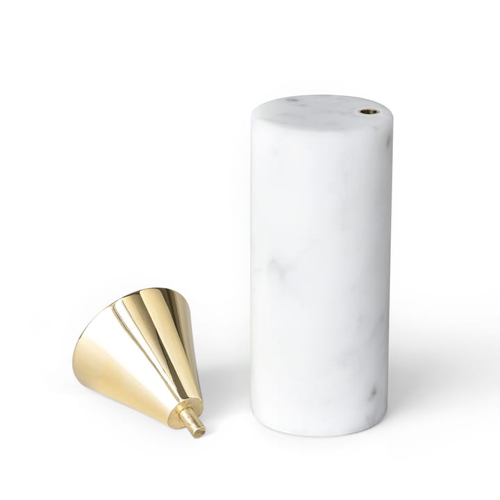 Streamers kynttilänjalka B 13,6 cm - Valkoinen marmori - Skultuna