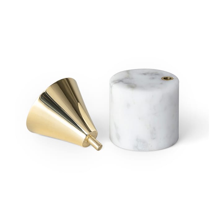 Streamers kynttilänjalka B 7,6 cm - Valkoinen marmori - Skultuna