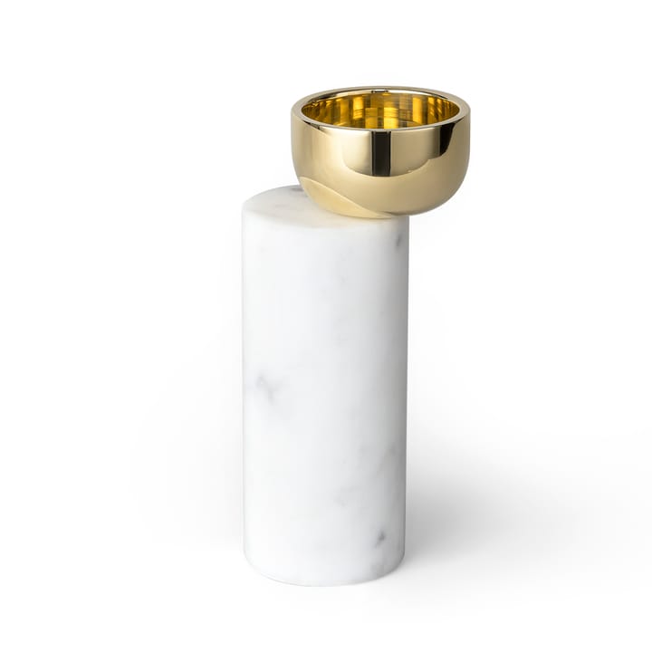 Streamers kynttilänjalka C 12,8 cm - Valkoinen marmori - Skultuna