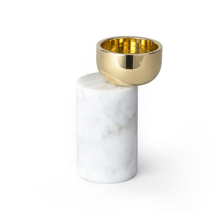 Streamers kynttilänjalka C 9,8 cm - Valkoinen marmori - Skultuna