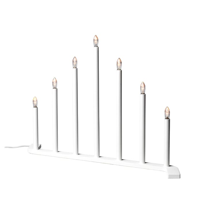 Advent RE -adventtikynttelikkö - Valkoinen, 7 kynttilää - SMD Design