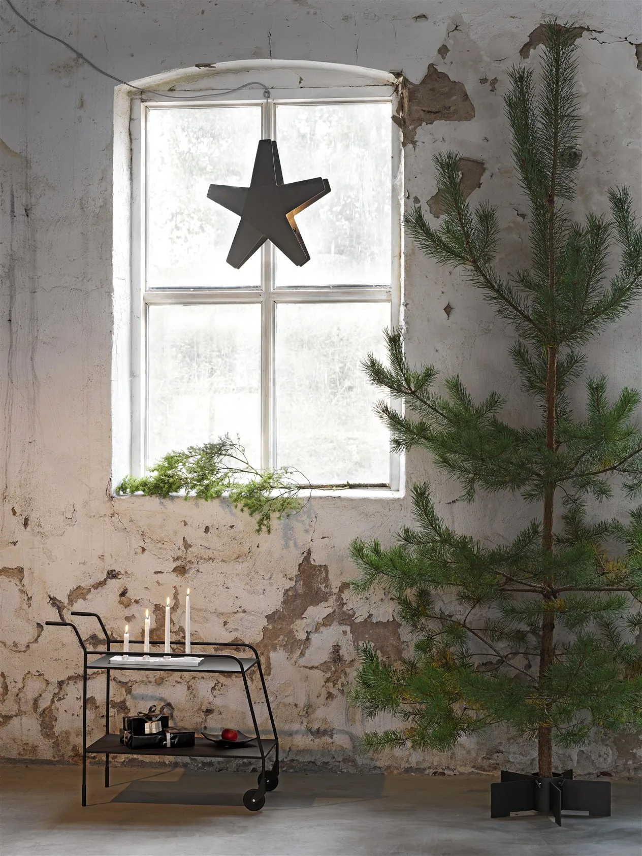 Adventti Tähti Adventtitähti, Harmaa-harmaa johto, 60 cm SMD Design