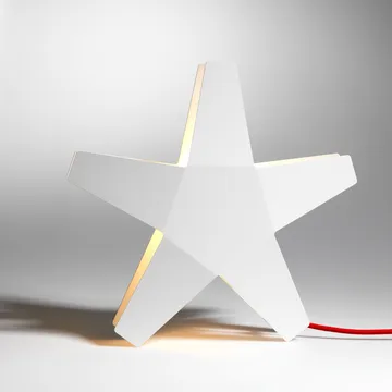 Adventti Tähti Adventtitähti - Punainen, 40 cm, vaaleanharmaa kangasjohto  - SMD Design