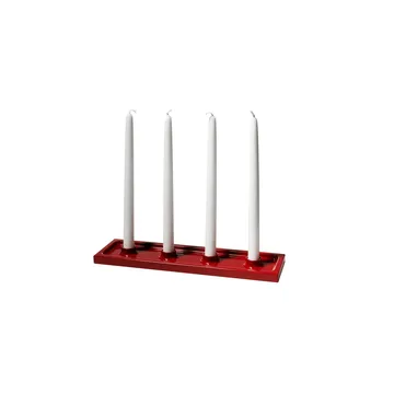 Crater adventtikynttelikkö - Punainen, 4 kynttilää - SMD Design