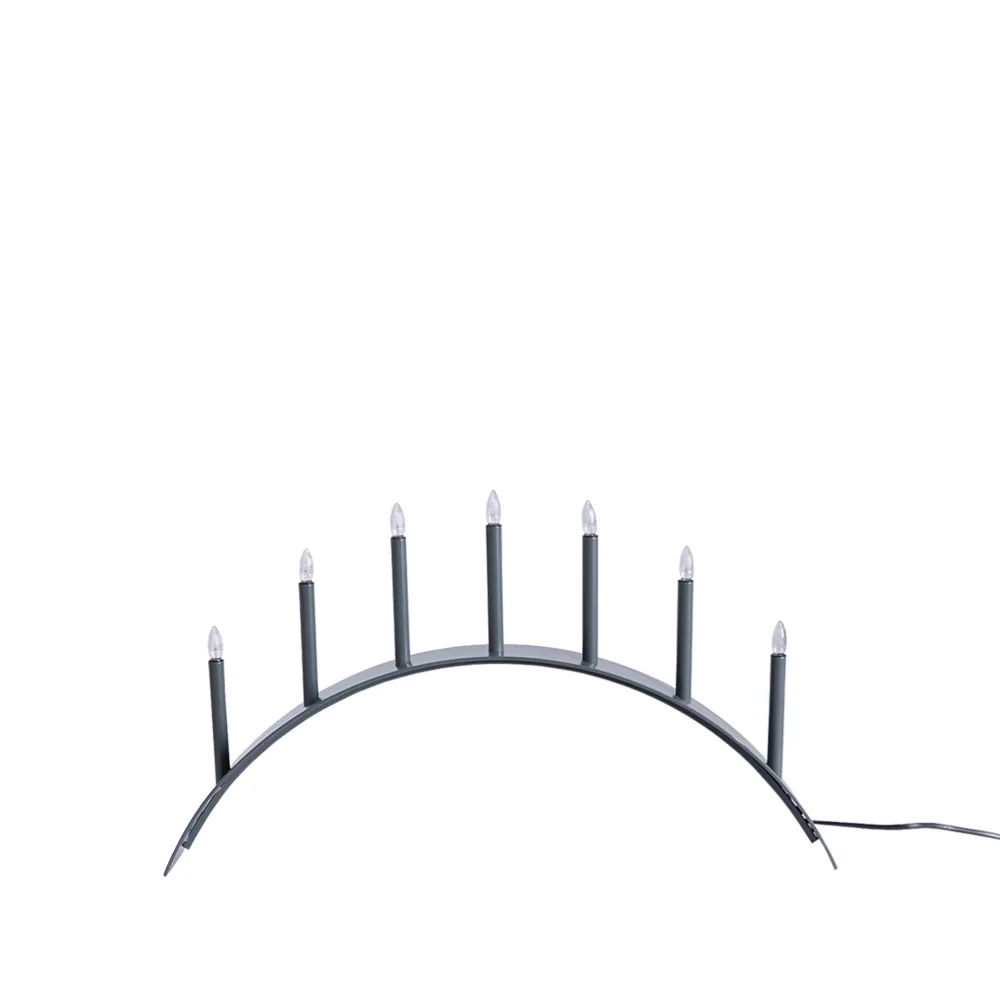 SMD Design Spica Bow 7 -adventtikynttelikkö Harmaa