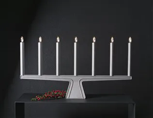Stella 7 adventtikynttelikkö 60 cm, Raaka alumiini SMD Design