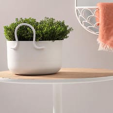 Tivoli ruukku Ø30 cm matala, Valkoinen SMD Design
