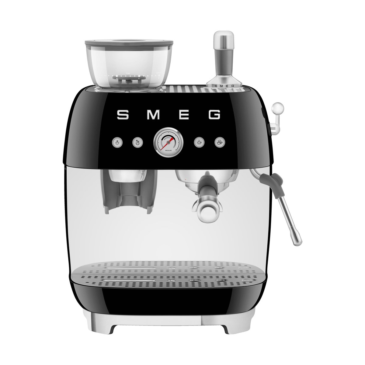 Smeg 50's Style espressokone kahvimyllyllä Musta | Skandinaavinen Sisustus | Musta
