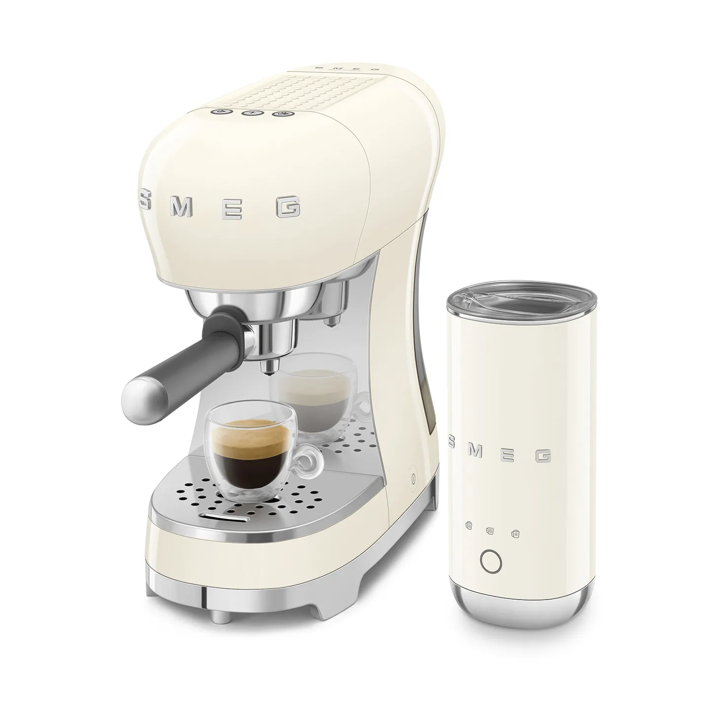 Smeg 50's Style espressokone maidonvaahdottimella, kerma Smeg