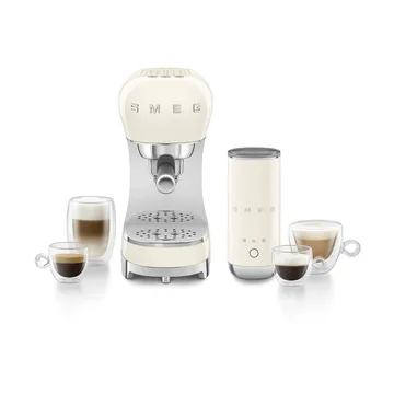Smeg 50's Style espressokone maidonvaahdottimella - kerma - Smeg