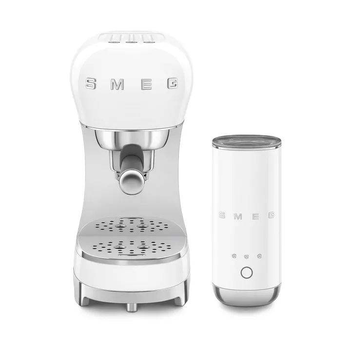 Smeg 50's Style espressokone maidonvaahdottimella - Valkoinen - Smeg